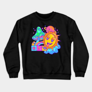 Sun Morning Vibes Mushroom Crewneck Sweatshirt